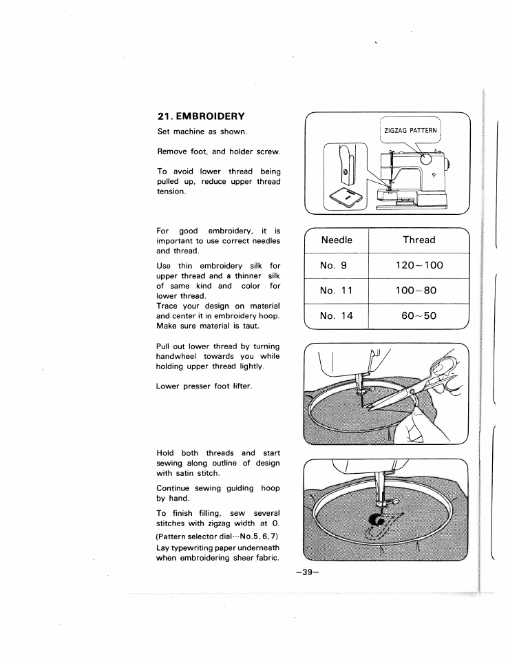 SINGER W1505 User Manual | Page 42 / 47