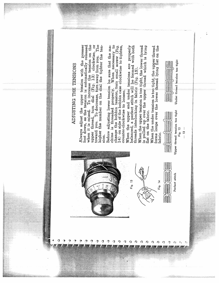 Adjusting the tensions | SINGER W1514 User Manual | Page 14 / 20