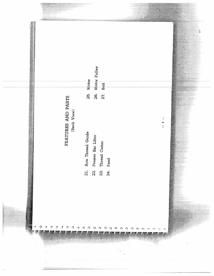 Features and parts | SINGER W1514 User Manual | Page 6 / 20