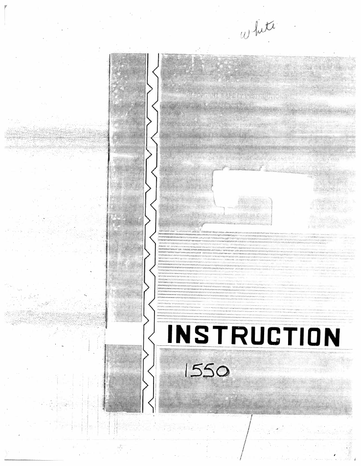 SINGER W1550 User Manual | 47 pages