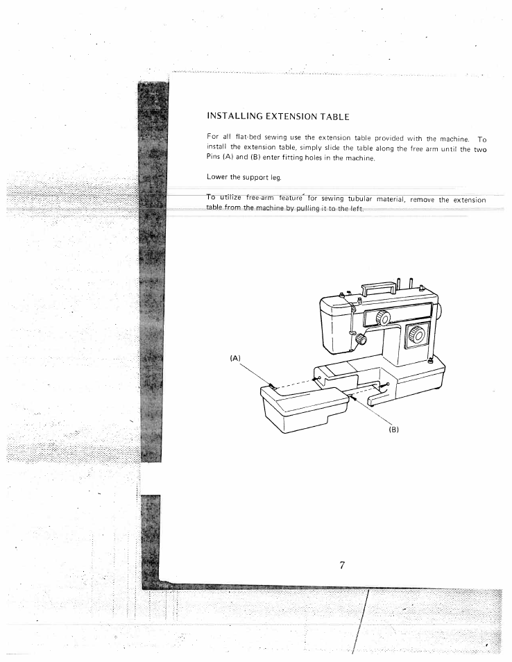 Installing extension table | SINGER W1550 User Manual | Page 11 / 47