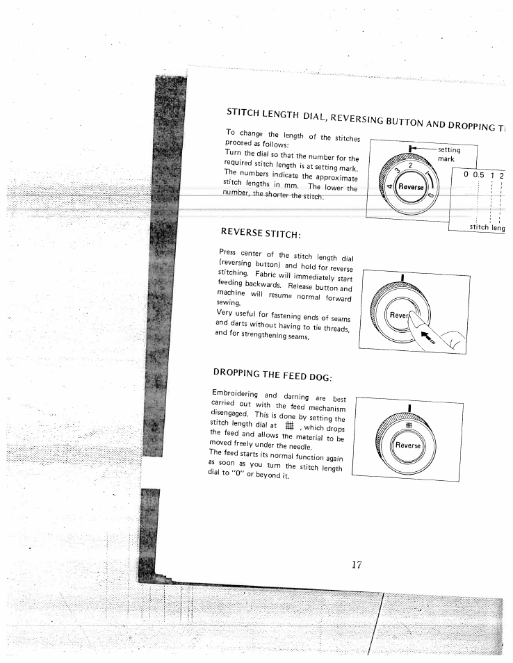 Reverse stitch | SINGER W1550 User Manual | Page 21 / 47