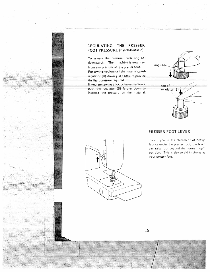 Presser foot lever | SINGER W1550 User Manual | Page 23 / 47