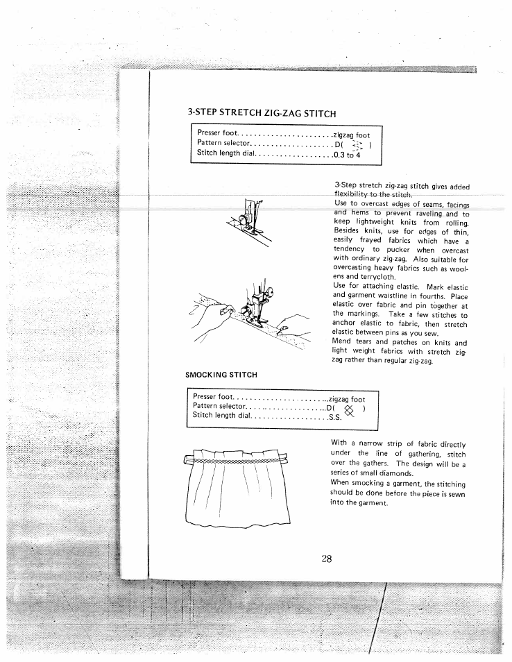 Step stretch zig-zag stitch | SINGER W1550 User Manual | Page 32 / 47