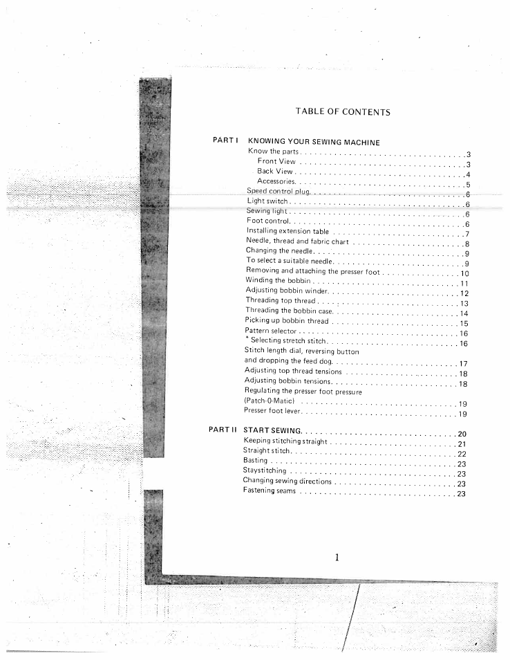 Tjis 1 | SINGER W1550 User Manual | Page 5 / 47