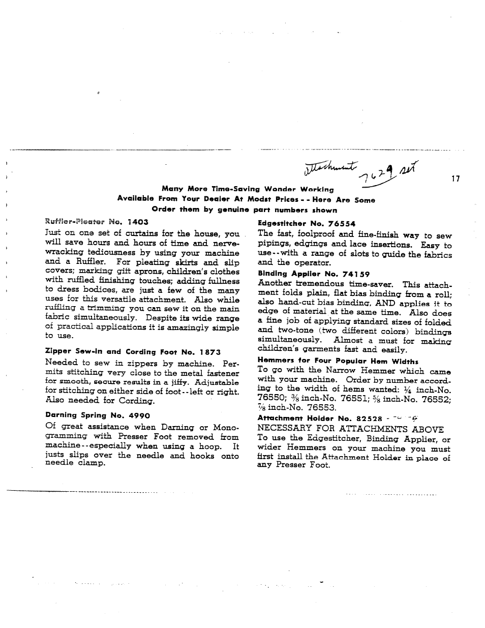 SINGER W1563 User Manual | Page 19 / 26
