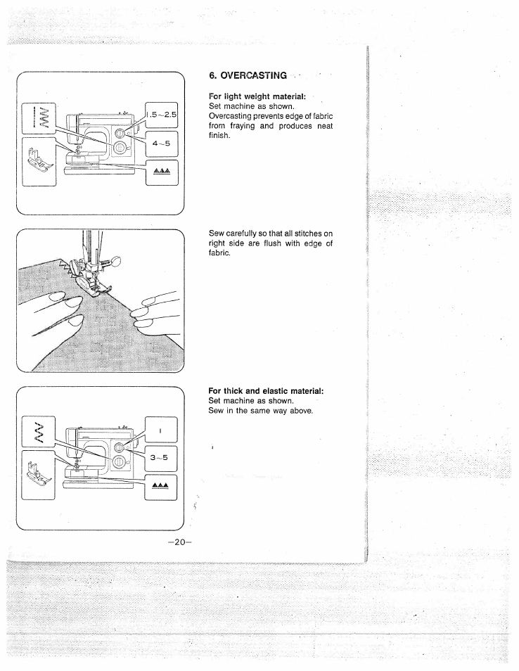 Overcasting | SINGER W1577 User Manual | Page 23 / 37