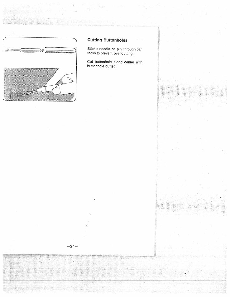 Cytting buttonholes | SINGER W1577 User Manual | Page 27 / 37