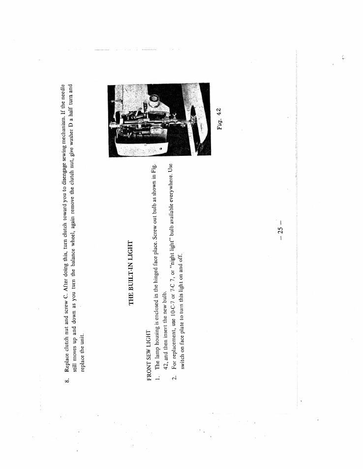 The built-in light | SINGER W159 User Manual | Page 26 / 29