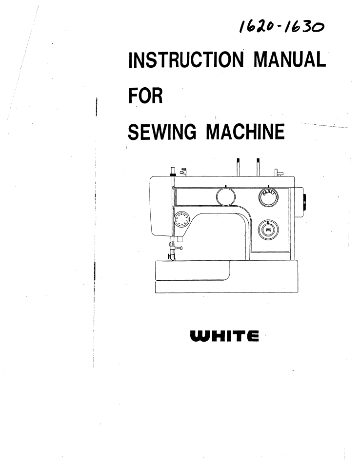 SINGER W1630 User Manual | 33 pages