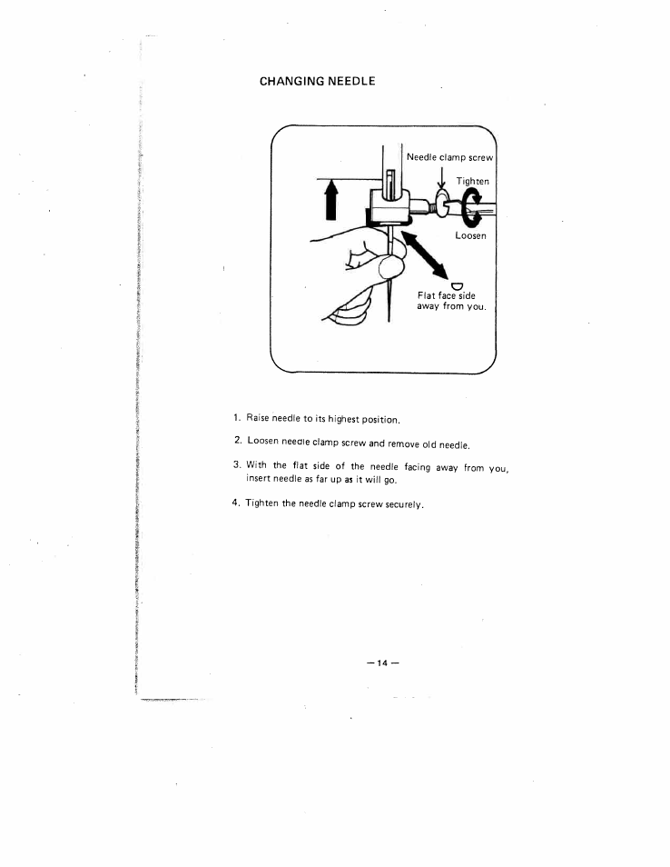 Changing needle | SINGER W1630 User Manual | Page 17 / 33