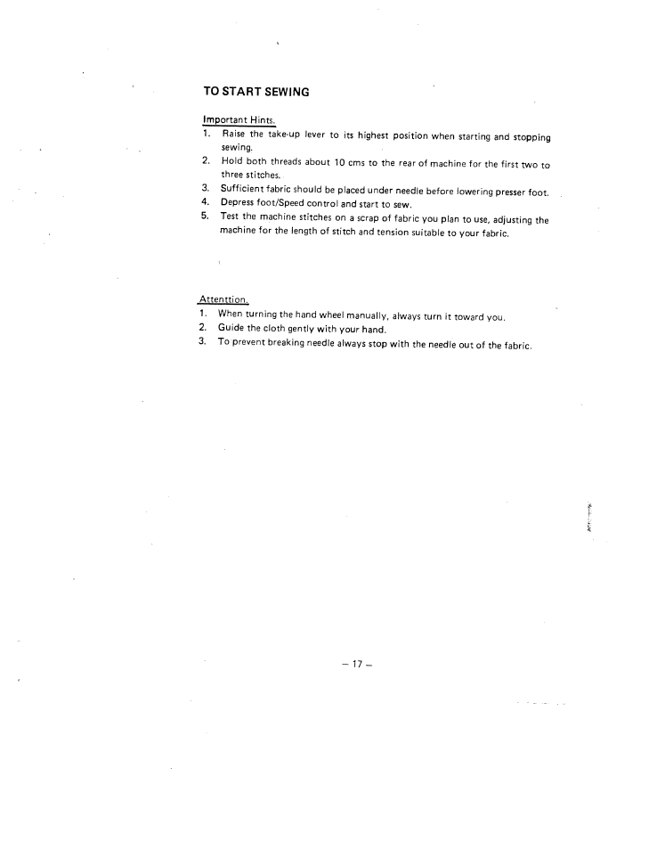 SINGER W1630 User Manual | Page 20 / 33
