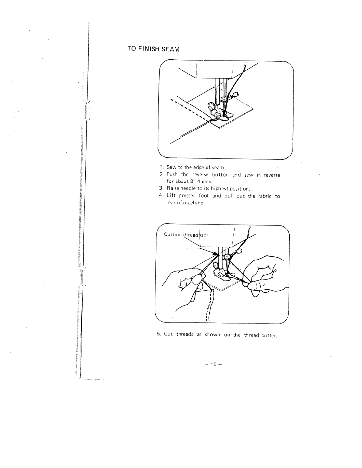 SINGER W1630 User Manual | Page 21 / 33