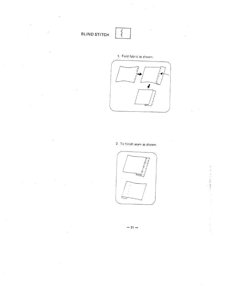 Blind stitch | SINGER W1630 User Manual | Page 24 / 33