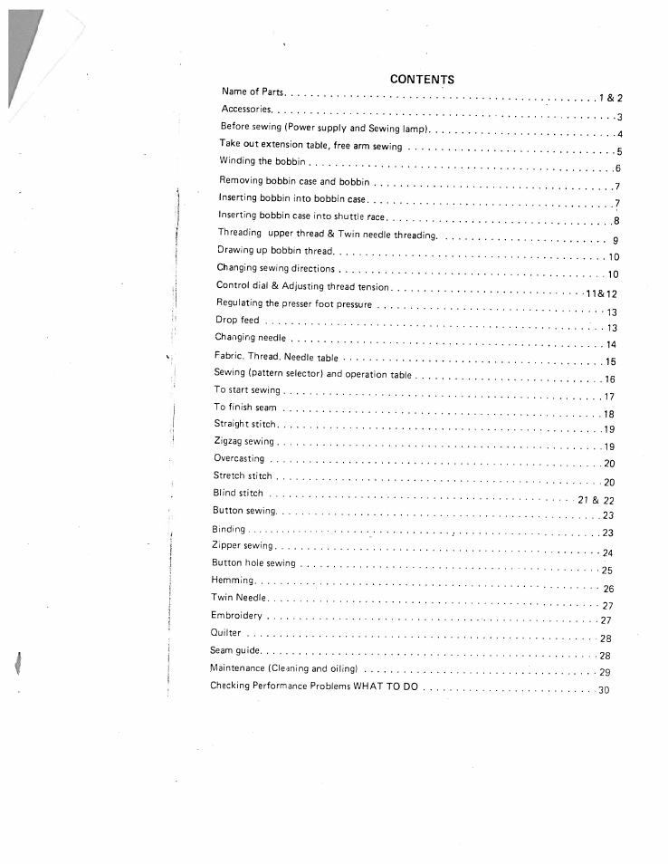 SINGER W1630 User Manual | Page 3 / 33