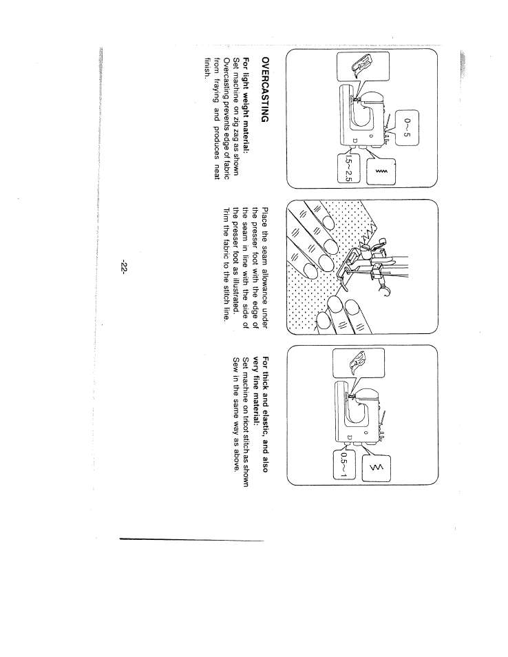 Overcasting | SINGER W1624 User Manual | Page 26 / 44