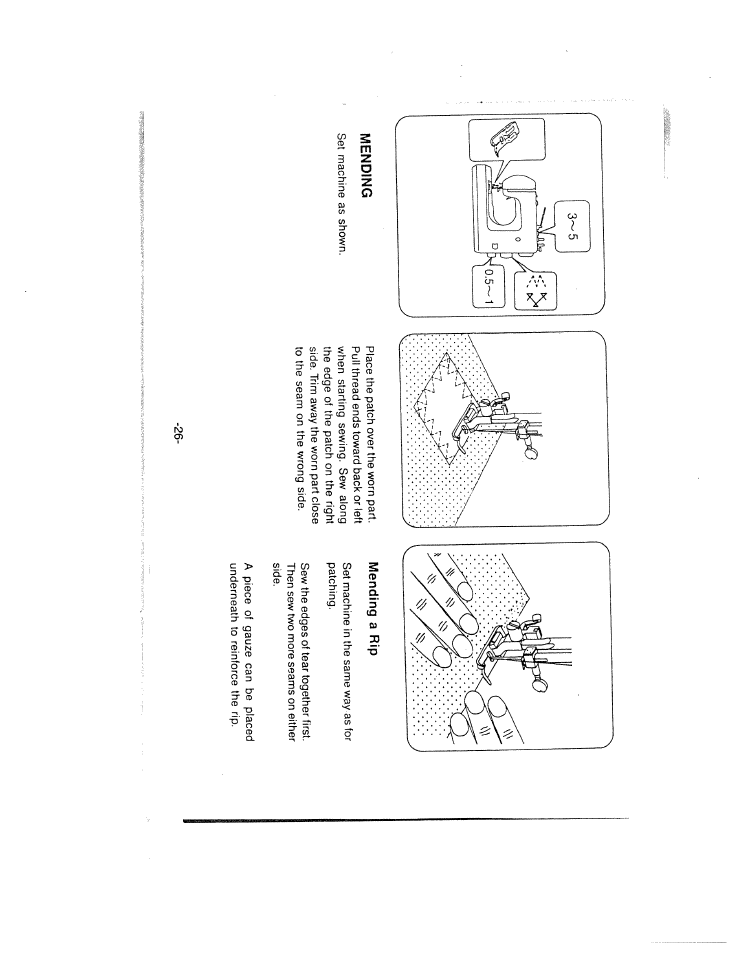 Mending a rip | SINGER W1624 User Manual | Page 30 / 44