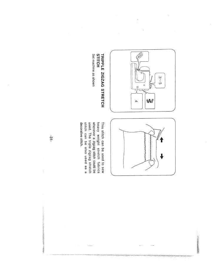 Tripple zigzag stretch stitch | SINGER W1624 User Manual | Page 35 / 44