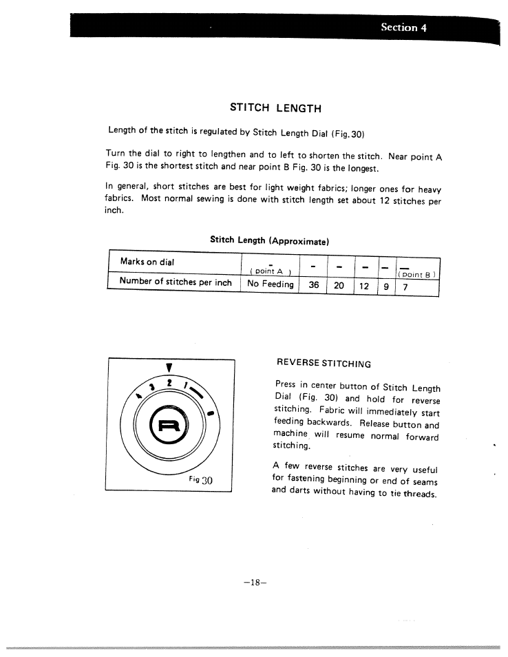 Stitch length | SINGER W1640 User Manual | Page 20 / 34