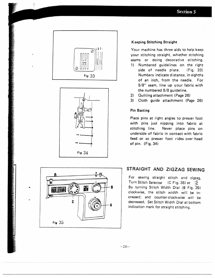Straight and zigzag sewing | SINGER W1640 User Manual | Page 23 / 34