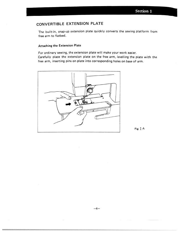 Convertible extension plate | SINGER W1640 User Manual | Page 6 / 34