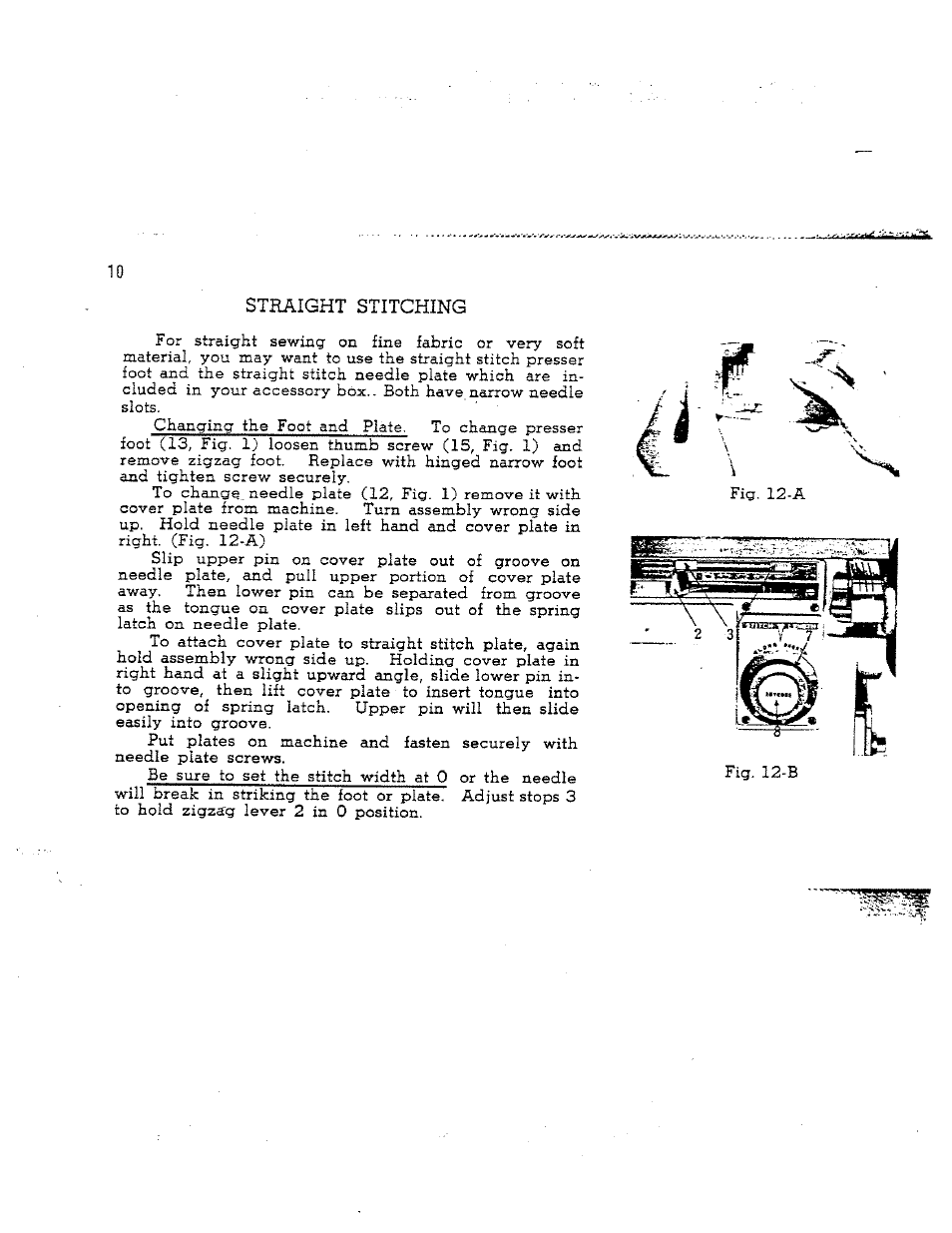 Straight stitching | SINGER W165 User Manual | Page 11 / 40