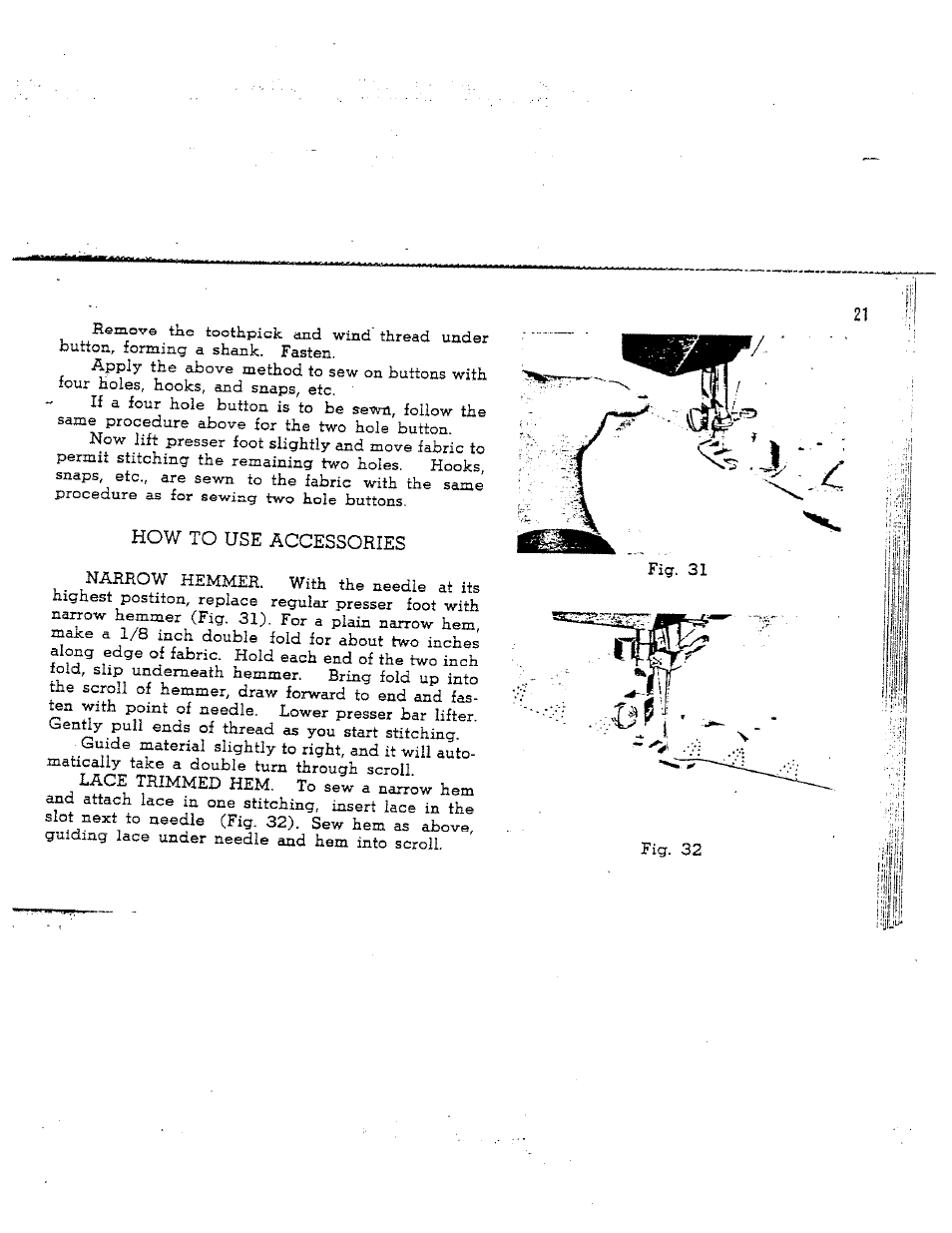 How to use accessories | SINGER W165 User Manual | Page 22 / 40