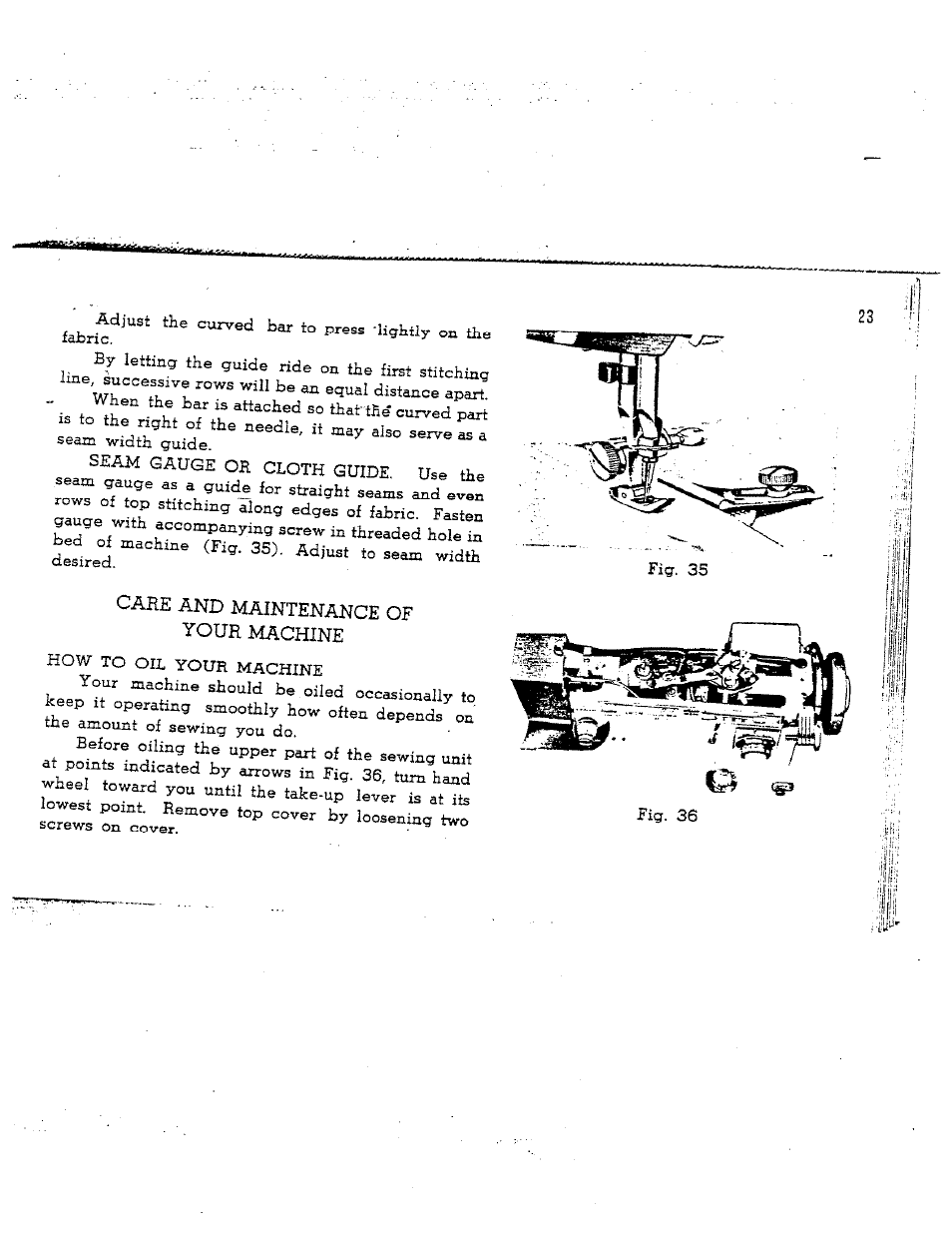 Care and maintenance of your machine, Masía | SINGER W165 User Manual | Page 24 / 40