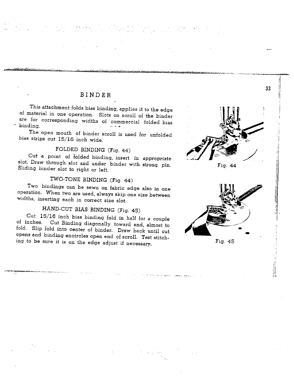 Binder | SINGER W165 User Manual | Page 34 / 40