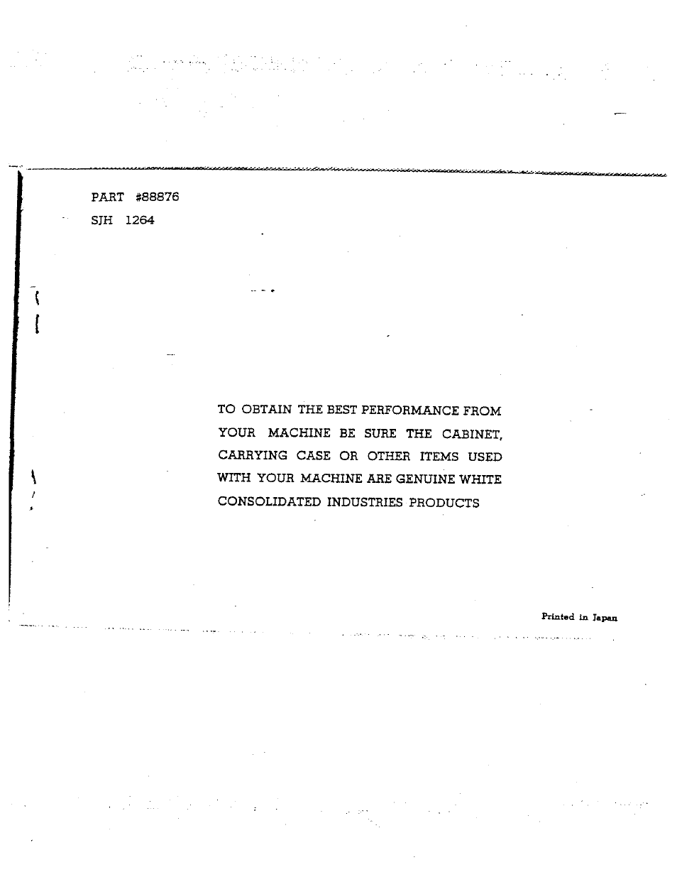 SINGER W165 User Manual | Page 40 / 40