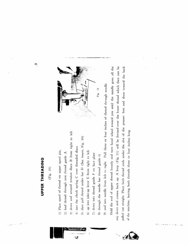 Upper threading | SINGER W166 User Manual | Page 11 / 40