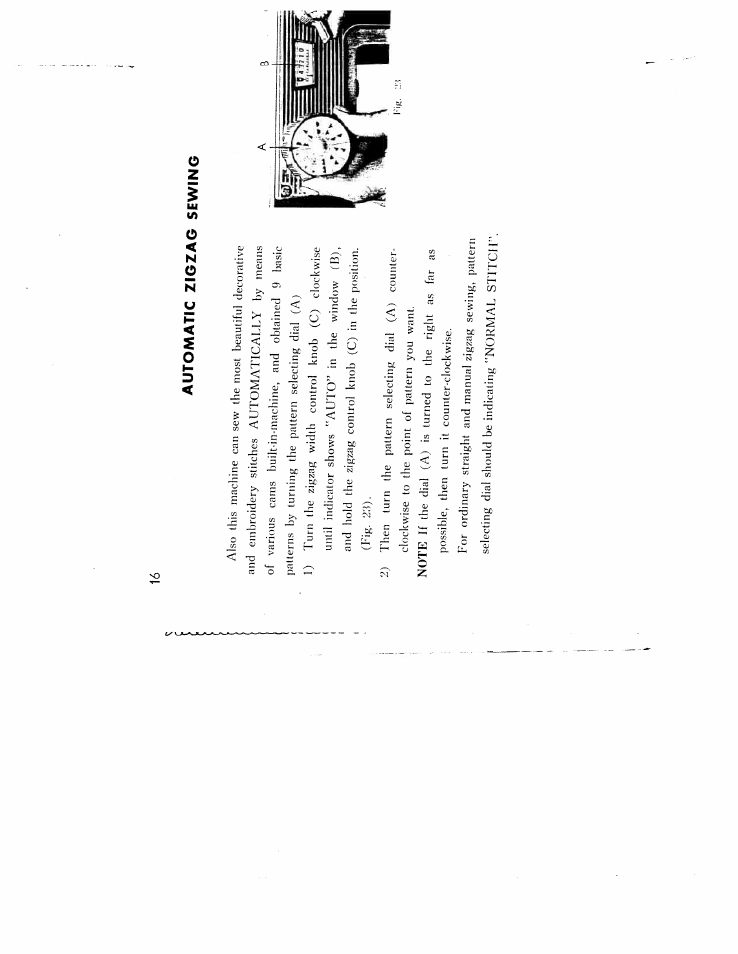 Automatic zigzag sewing | SINGER W166 User Manual | Page 18 / 40