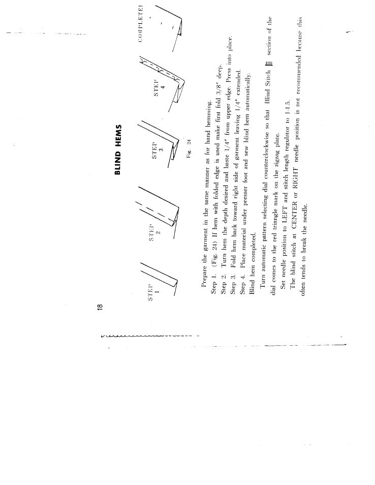 Bund hems | SINGER W166 User Manual | Page 20 / 40