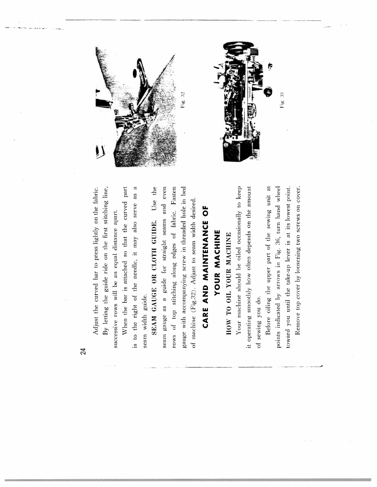 Care and maintenance of your machine | SINGER W166 User Manual | Page 26 / 40