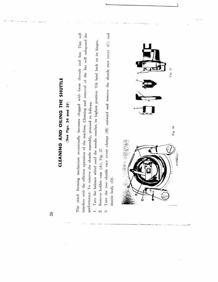 Cleaning and oiling the shuttle | SINGER W166 User Manual | Page 28 / 40