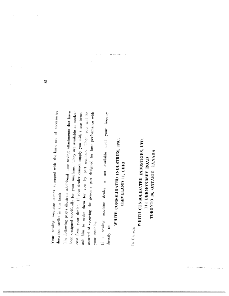 SINGER W166 User Manual | Page 33 / 40