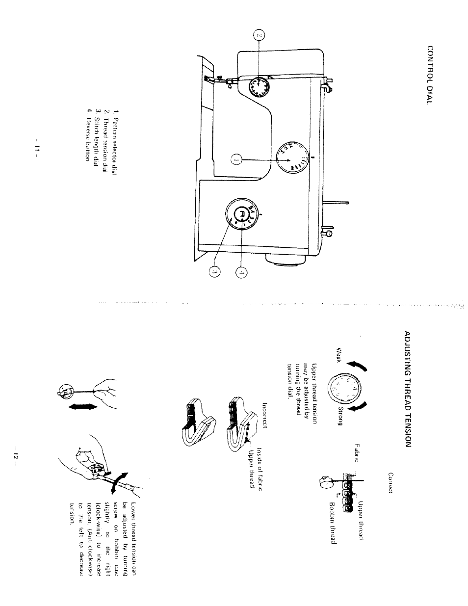Control dial, Adjusting thread tension | SINGER W1666 User Manual | Page 8 / 16
