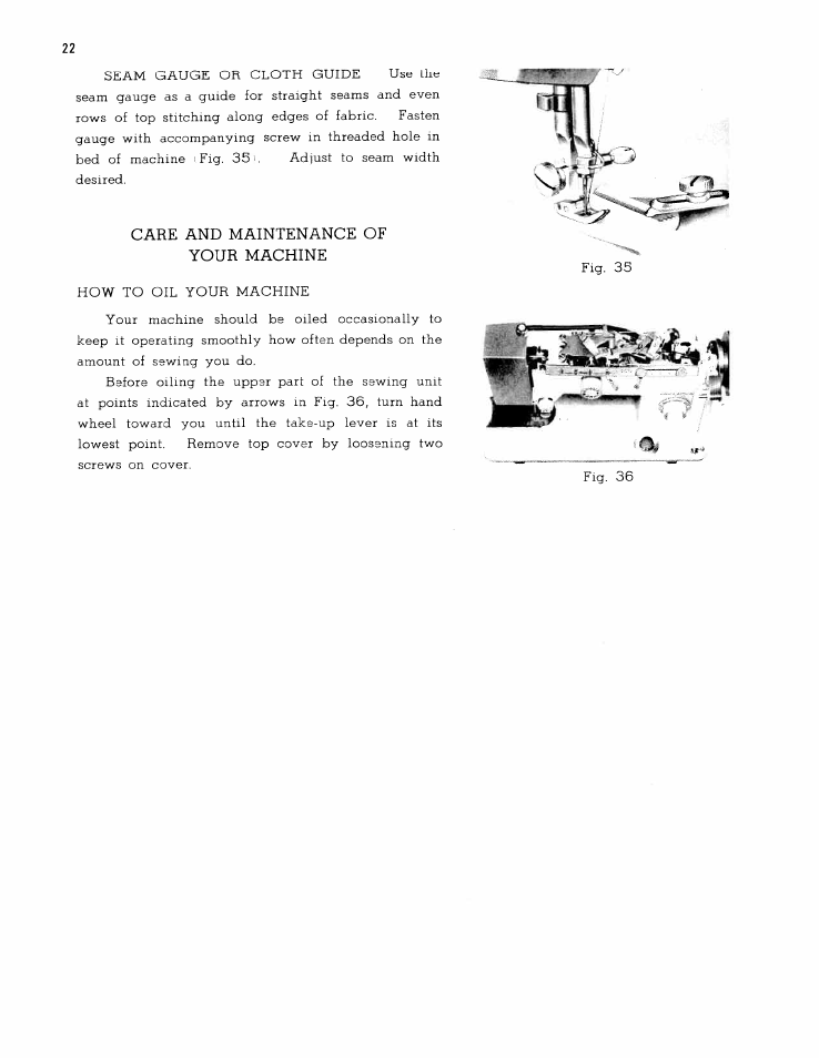 Care and maintenance of your machine | SINGER W167 User Manual | Page 24 / 38