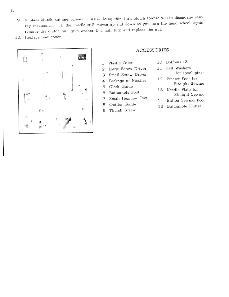SINGER W167 User Manual | Page 28 / 38