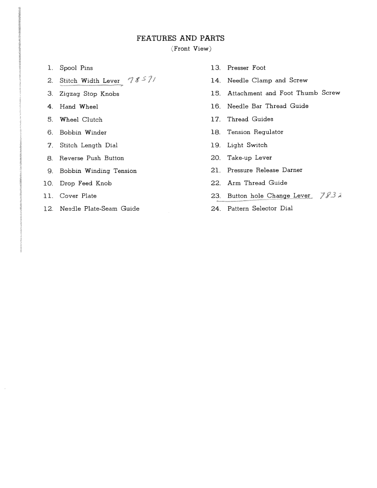SINGER W167 User Manual | Page 5 / 38