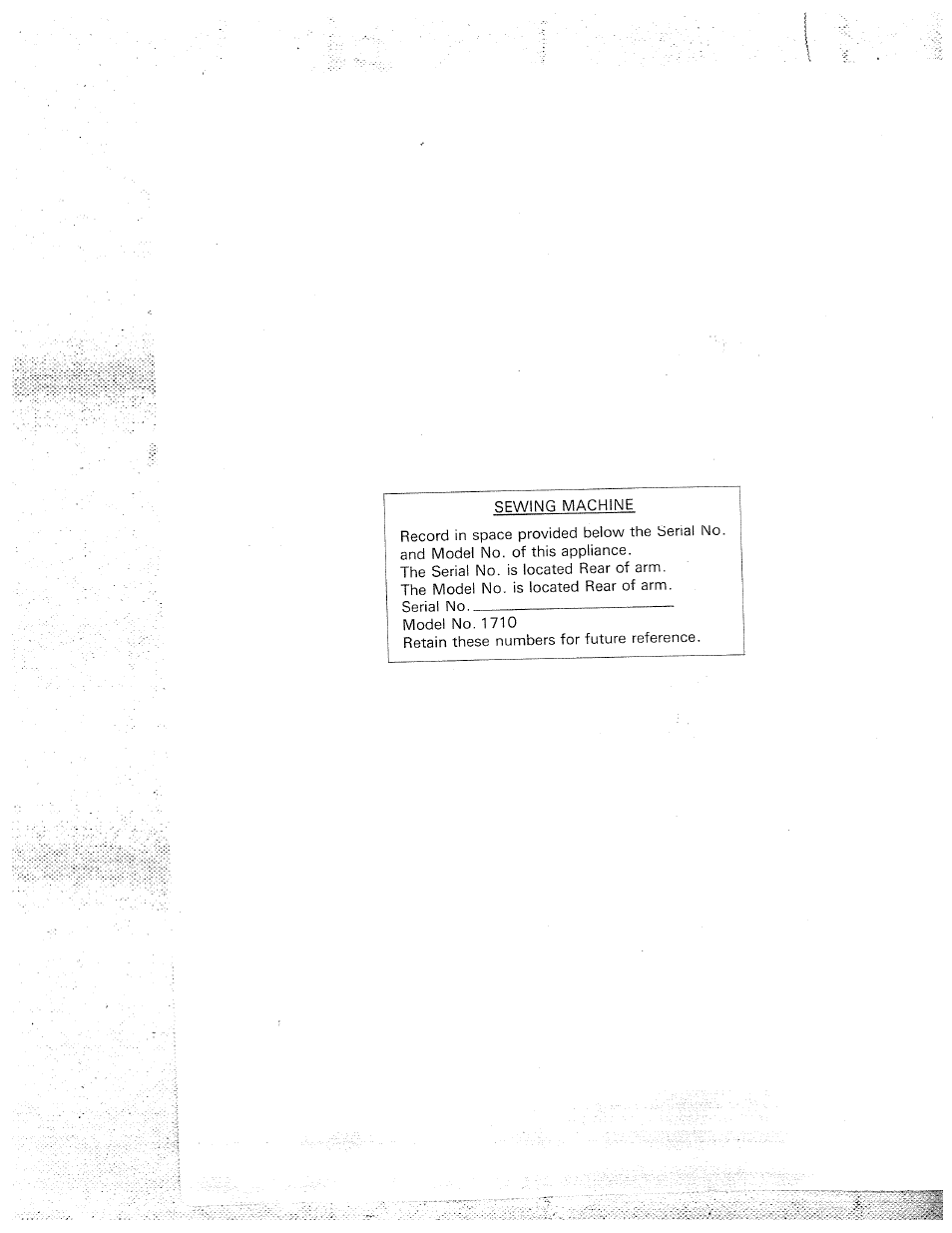 SINGER W1710 User Manual | Page 2 / 53