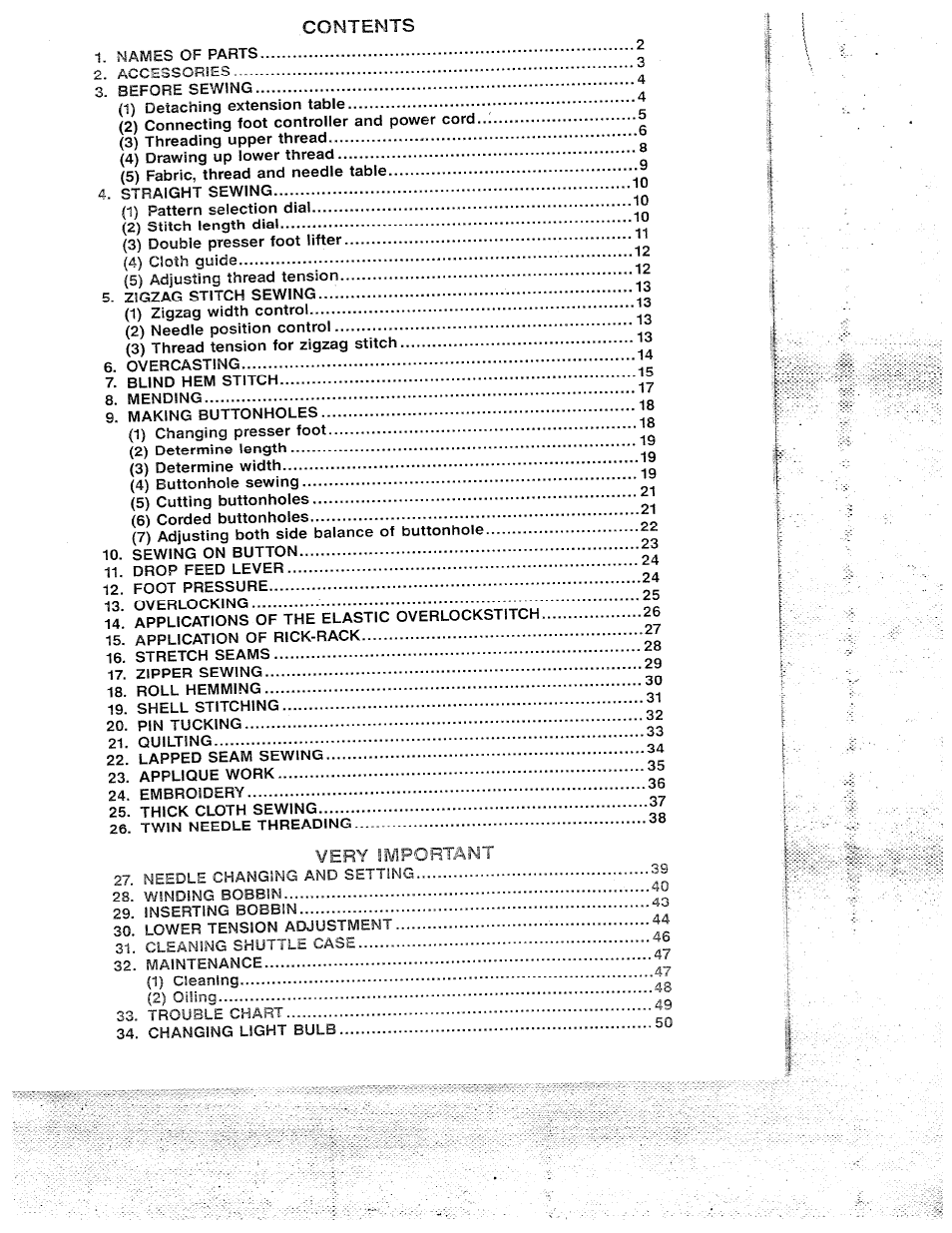 SINGER W1710 User Manual | Page 3 / 53