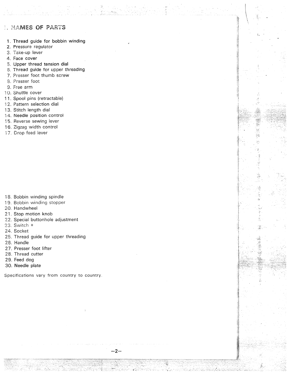 SINGER W1710 User Manual | Page 5 / 53