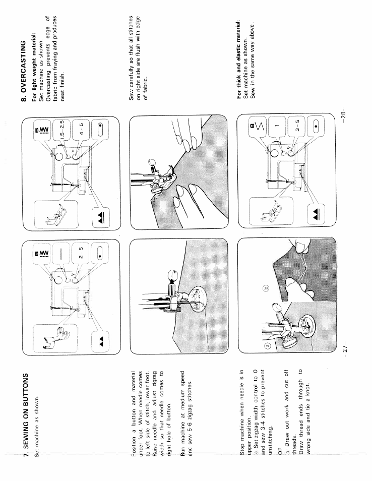 Overcasting, Tv ly | SINGER W1717 User Manual | Page 17 / 27