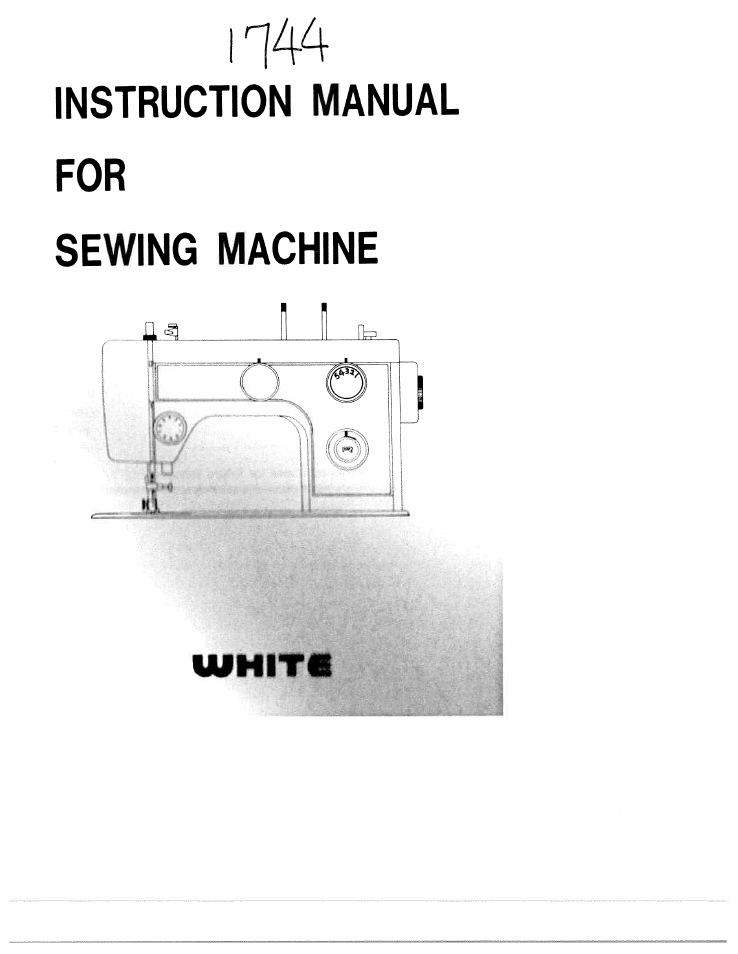 SINGER W1744 User Manual | 32 pages