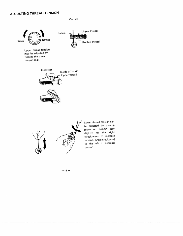 Adjusting thread tension | SINGER W1744 User Manual | Page 14 / 32