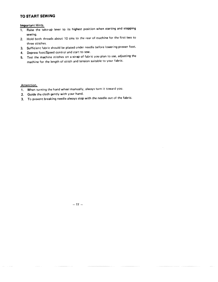 SINGER W1744 User Manual | Page 19 / 32