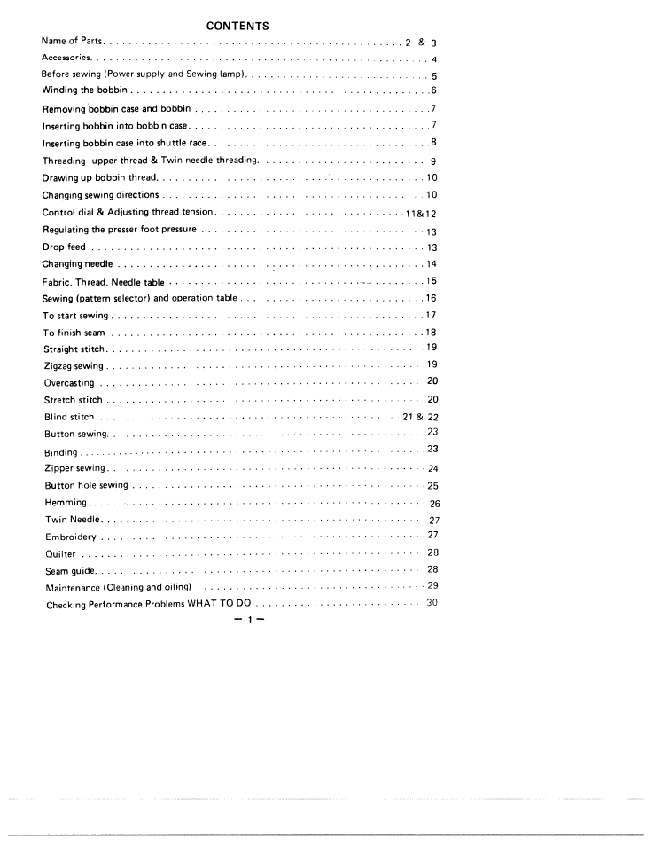 SINGER W1744 User Manual | Page 3 / 32