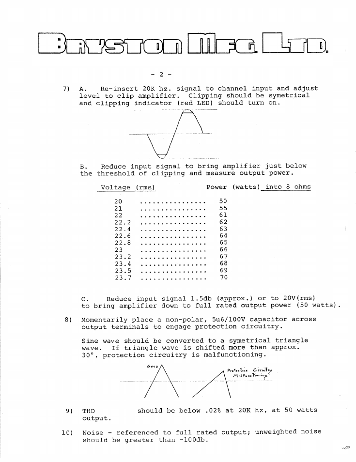 Bryston 2B User Manual | Page 4 / 9