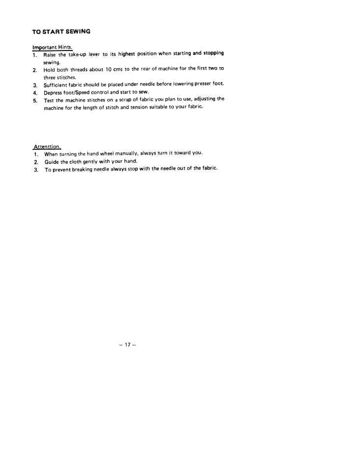 SINGER W1755 User Manual | Page 22 / 34